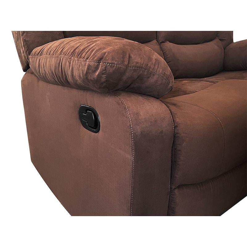 Modern 3-Piece Manual Reclining Living Room Sofa Set with Dropdown Table and Console