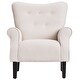 preview thumbnail 19 of 21, Baroque Wing Back Accent Chair Roll Arm with Cushion & Footpads, Blue