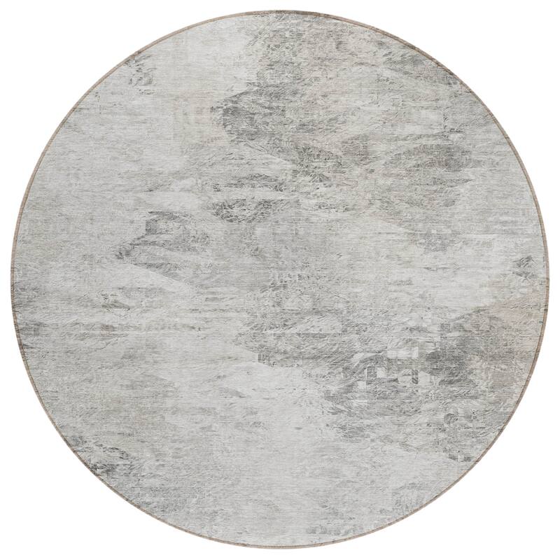 Machine Washable Indoor/ Outdoor Chantille Abstract Watercolor Rug