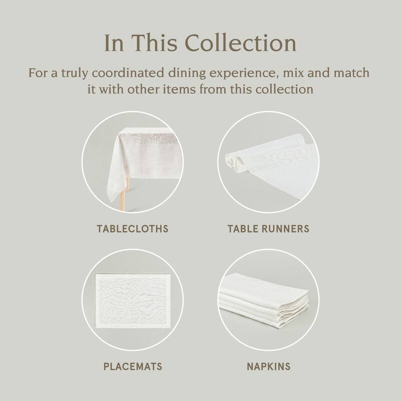 over&back 100% Linen Woven Placemats - Machine Washable - Set of 4