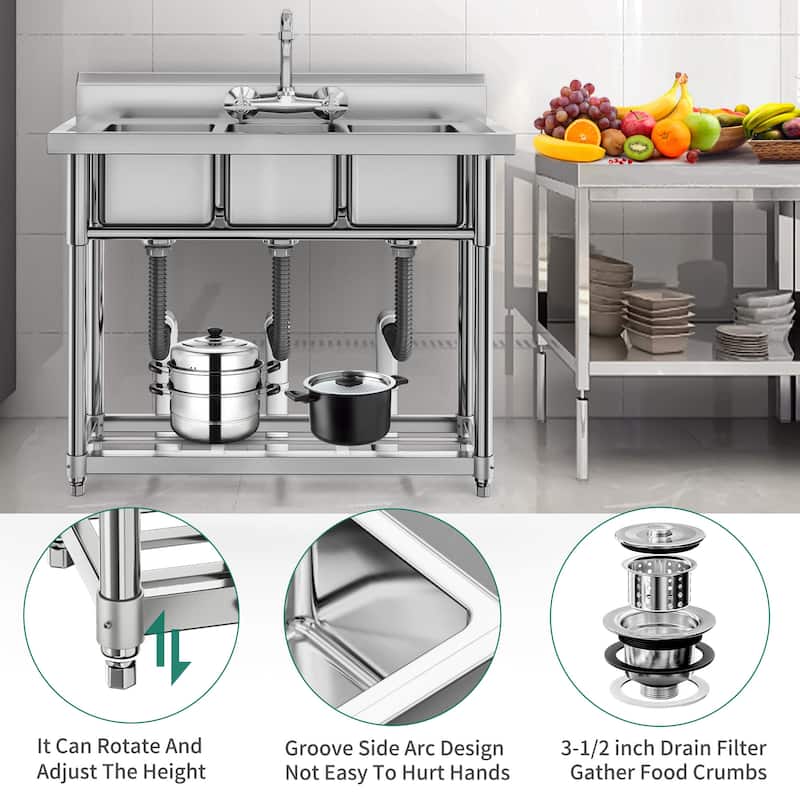 Stainless Steel Commercial Kitchen&Laundry Sink