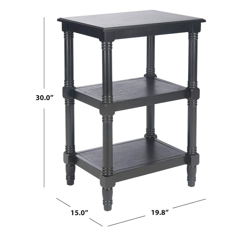 SAFAVIEH Elmira 3-Shelf Accent Table - 19.8" W x 15" L x 30" H - 20Wx15Dx30H