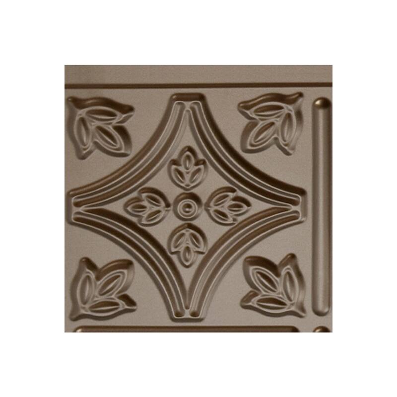 FASÄDE Traditional Style 1 Decorative Vinyl Backsplash Panel - 6x6 Inch Sample - Argent Bronze