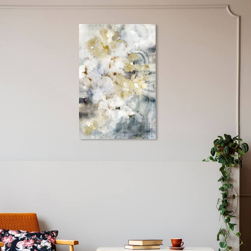 Wynwood Studio Canvas Abstract Flowering Petals White and Modern & Contemporary Wall Art Canvas Print - 30 x 20