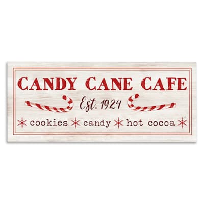 Stupell Vintage Candy Cane Cafe Canvas Wall Art Design By Dogwood Portfolio
