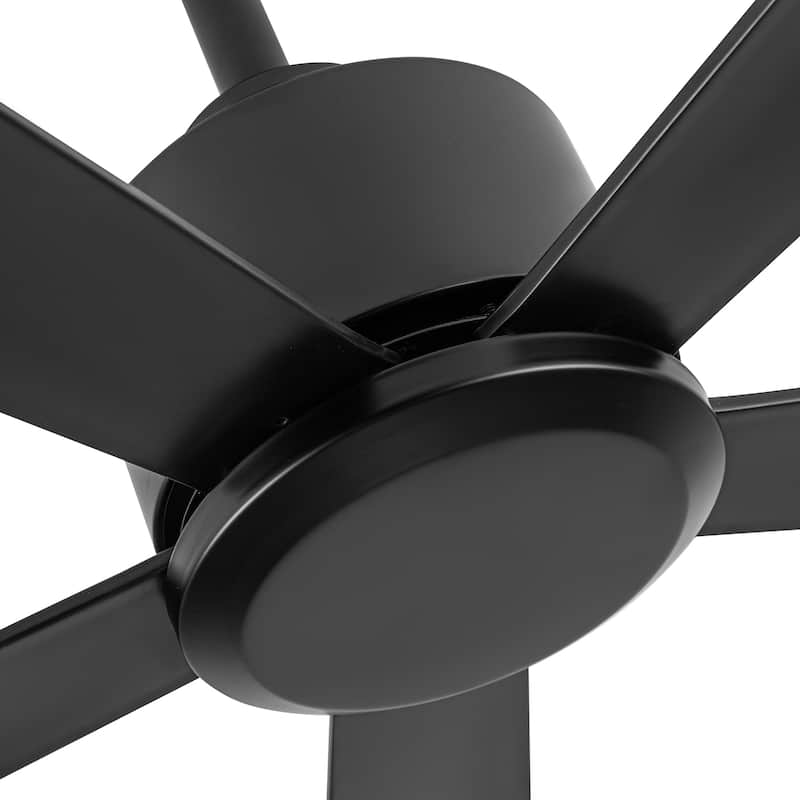52-Inch Black/White Ceiling Fan with Remote Without Light(5-Blade)