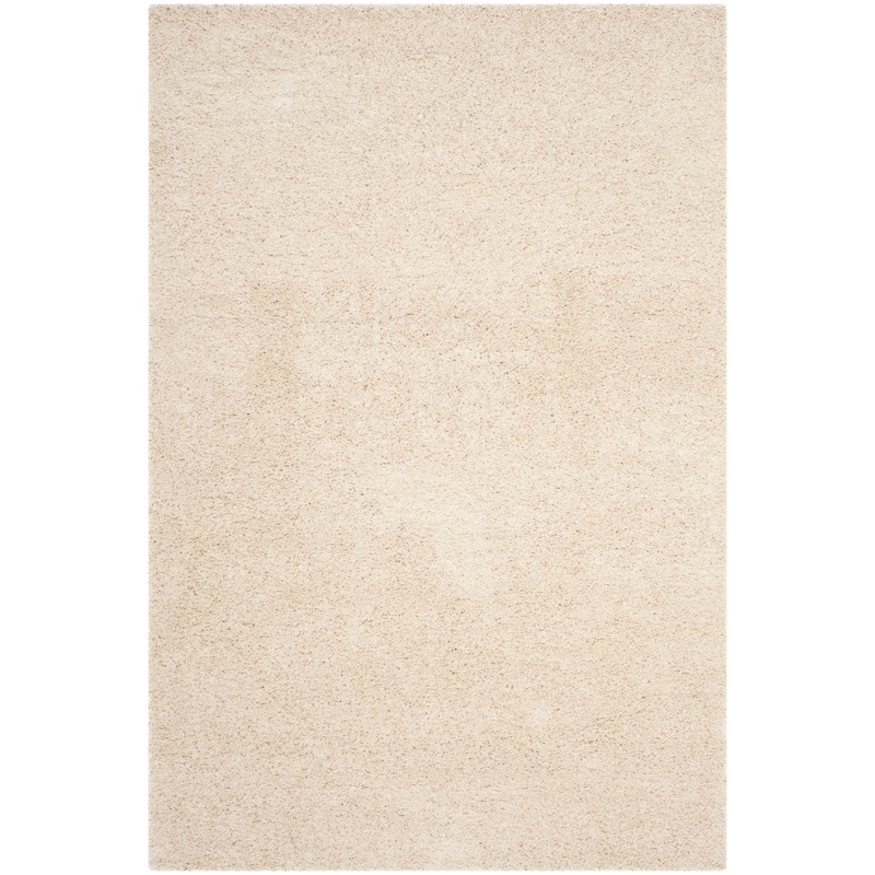 SAFAVIEH Laguna Shag Verdiana Solid Color 2-inch Thick Rug. - 4' x 6' - Beige - Rectangle