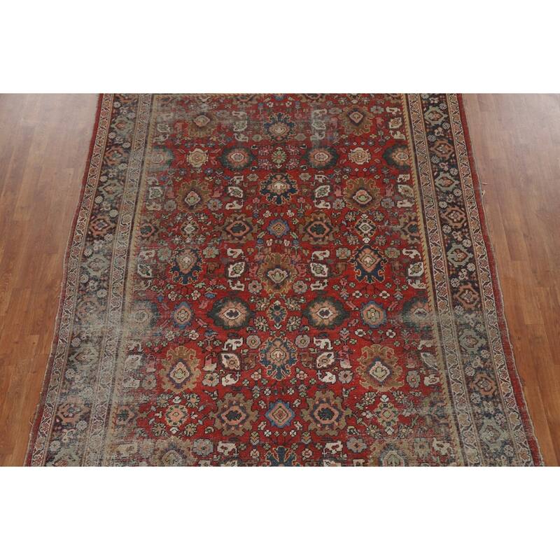 Mahal Persian Antique Area Rug Hand-Knotted Wool Carpet - 6'9"x 9'11"