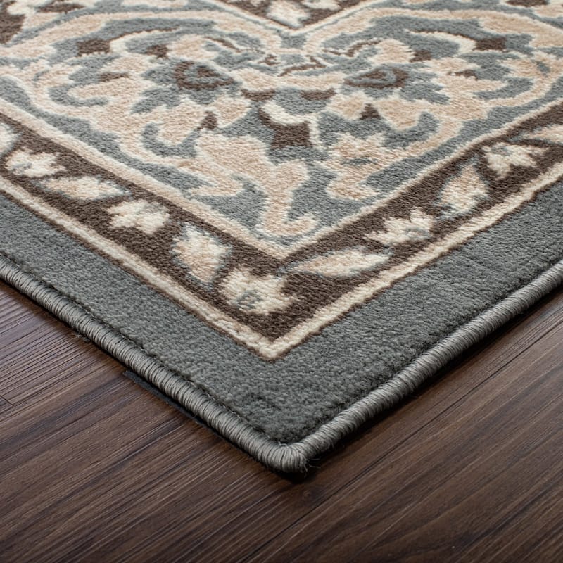 Superior Glendale Floral Medallion Indoor Area Rug
