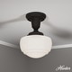 preview thumbnail 4 of 14, Hunter Saddle Creek 1-Light Mini Pendant / Semi-Flush Mount Ceiling Light - Kitchen Island, Dining Room, Hallway