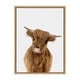 preview thumbnail 15 of 15, Sylvie Baby Highland Calf Animal Print Framed Canvas by Amy Peterson