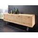 preview thumbnail 2 of 6, Rye Studio Scandinavian Wavy Edge 3-Section Sideboard - 18.75"W x 78.75"L x 28.625"H