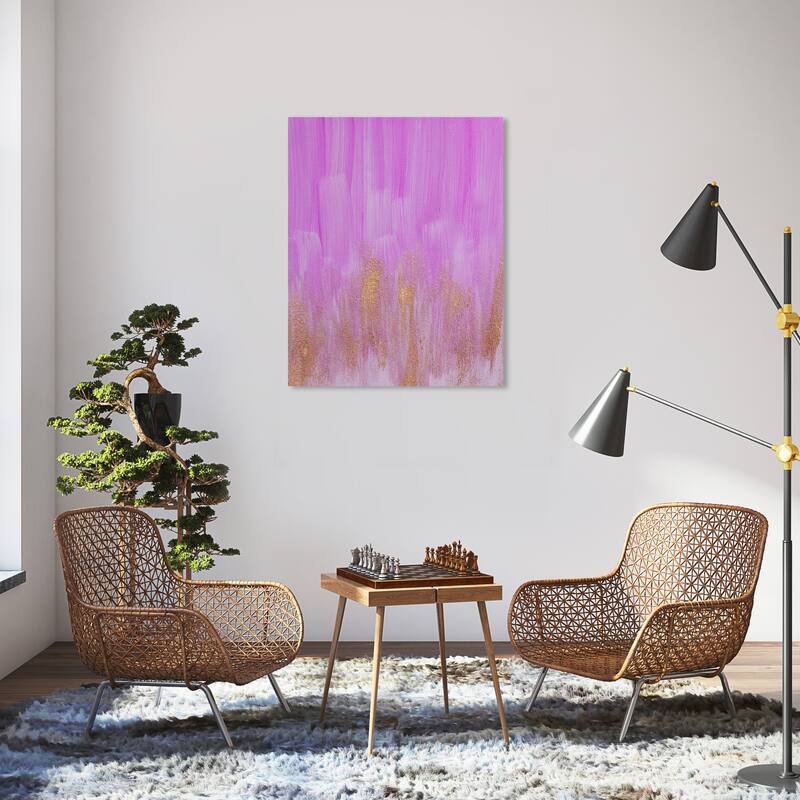 Wynwood Studio Canvas Abstract Purple Reign Purple and Light Magenta Modern & Contemporary Wall Art Canvas Print - 36 x 30