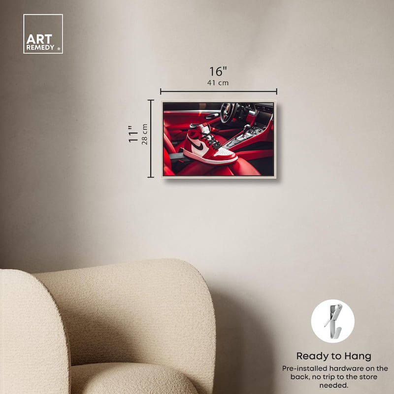 Sneaker Car Red Canvas by Art Remedy