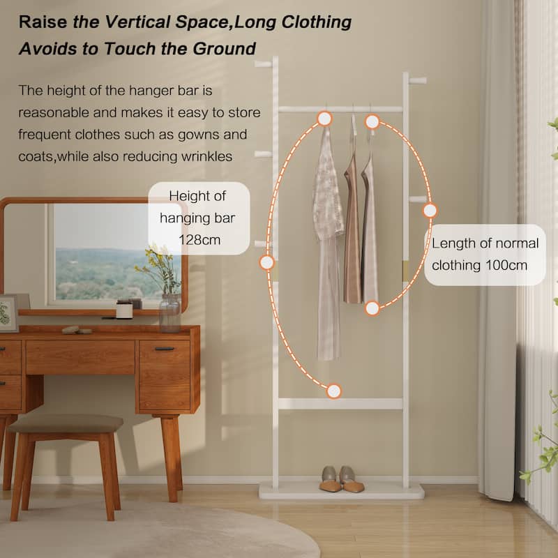 Coat Racks Solid Wood Hanger 23.6* 11*64.1in Solid Environmental Protection Easy To Assemble