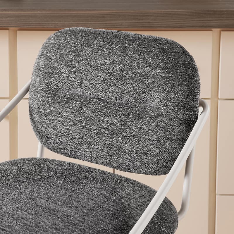 Art Leon Mid-century Modern Fabric Swivel Barstool