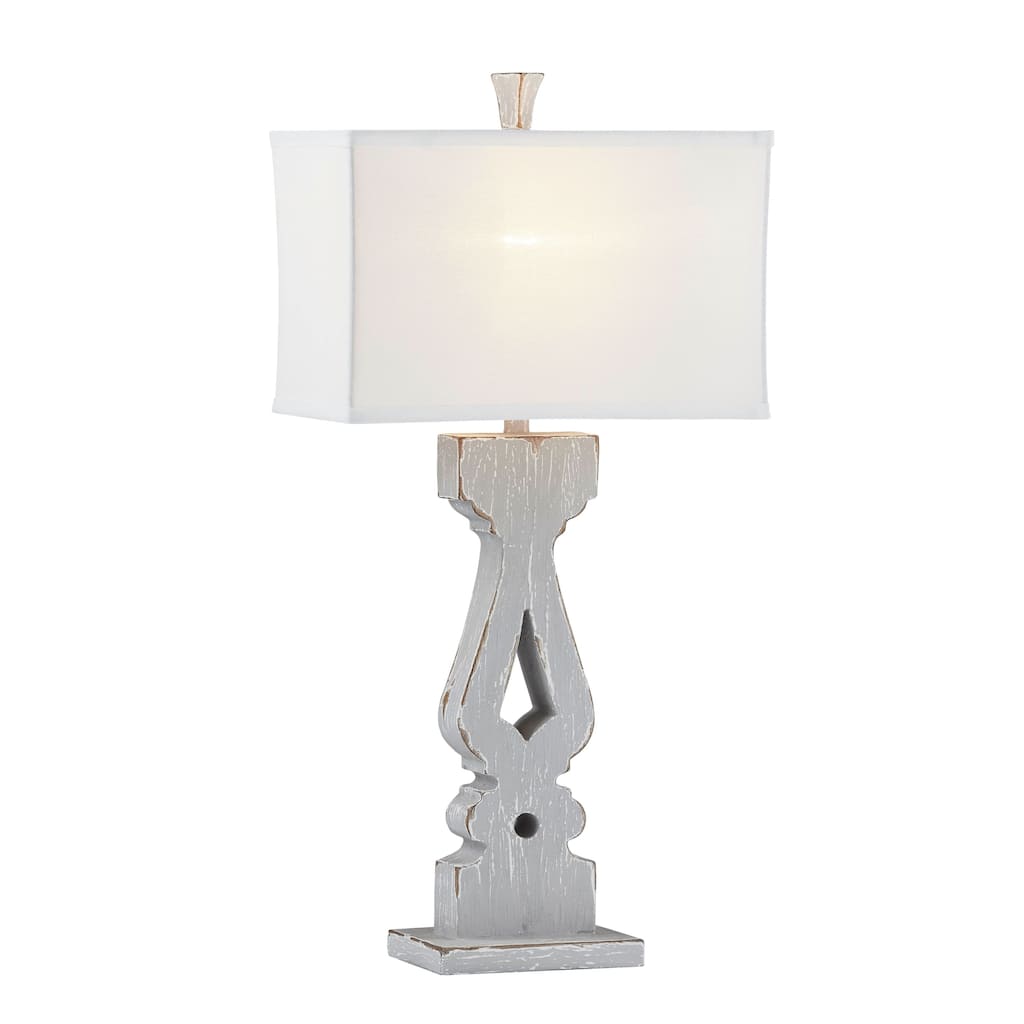 Nadine 29" Table Lamp with Linen Shade, Gray (Set of 2)