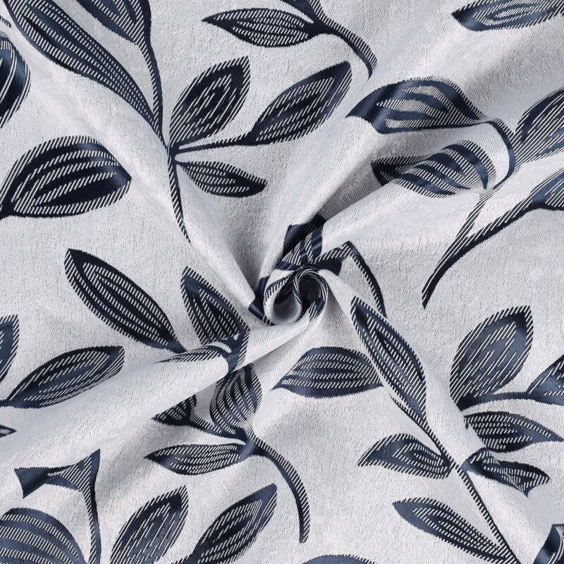 Superior Leaves Machine Washable Room Darkening Grommet With Ties Blackout Curtains, Set of 2