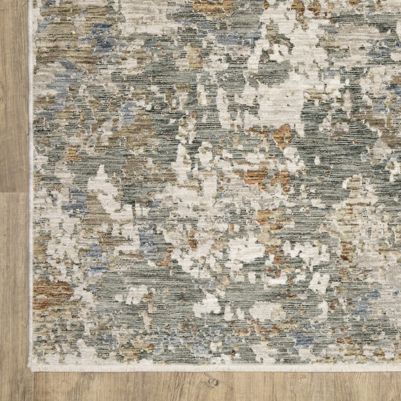 Sienna Distressed Abstract Beige/ Multi Area Rug