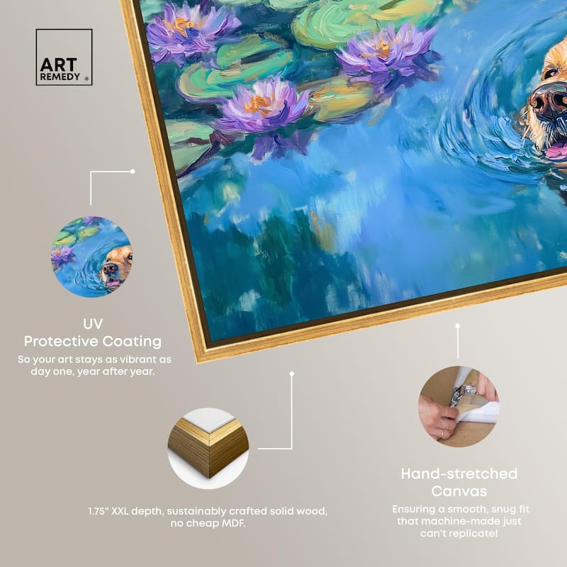 Watery Wag II Canvas by Art Remedy