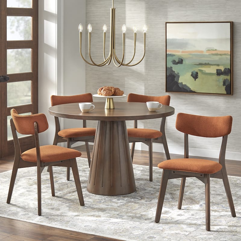 Lifestorey Castilia Dining Set - 5-Piece Autumn Orange