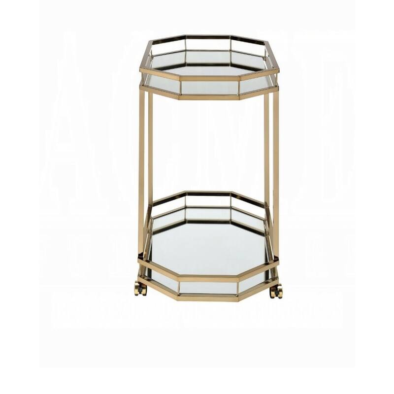 Lacole Mirrior & Champagne Finish Serving cart