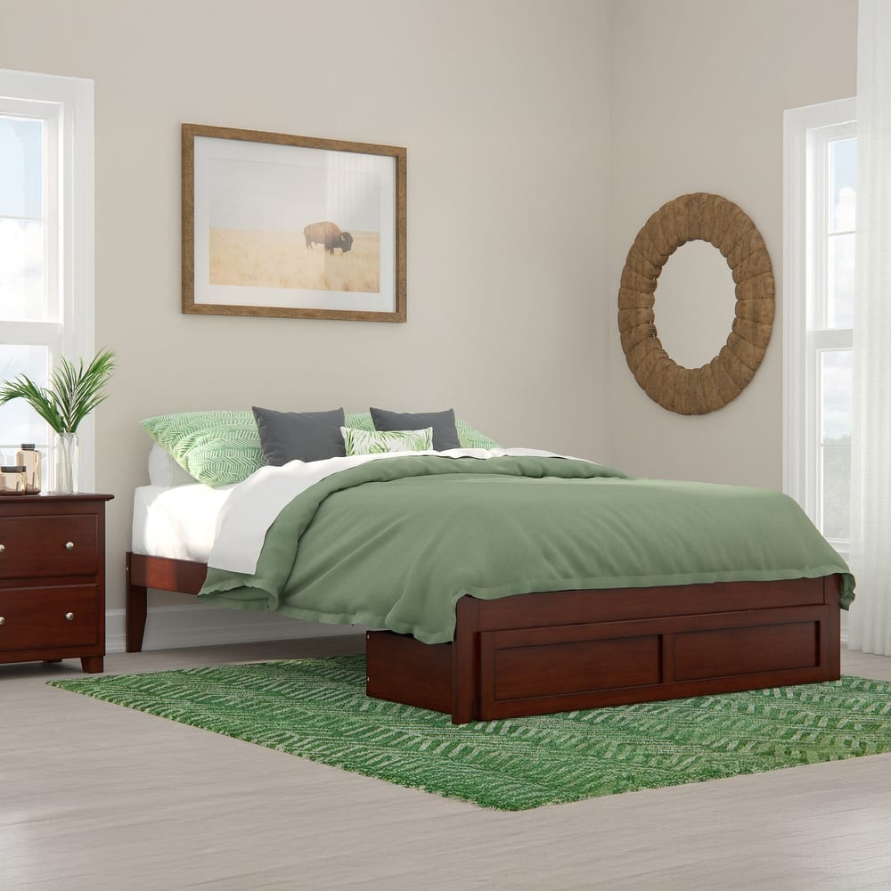 AFI Colorado Platform Bed with Foot Drawer and Charging Station