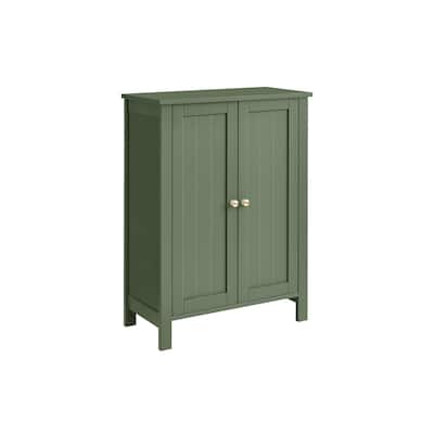 Modern Forest Green Storage Cabinet for Bathroom Adjustable Shelves and Space-Saving Design - 11.8”D x 23.6”W x 31.5”H