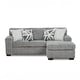 preview thumbnail 13 of 13, Roundhill Furniture Arden L-Shaped Convertible Living Room Sofa Chaise with Floating Ottoman, Posh Gray - 7'6" x 9'6"