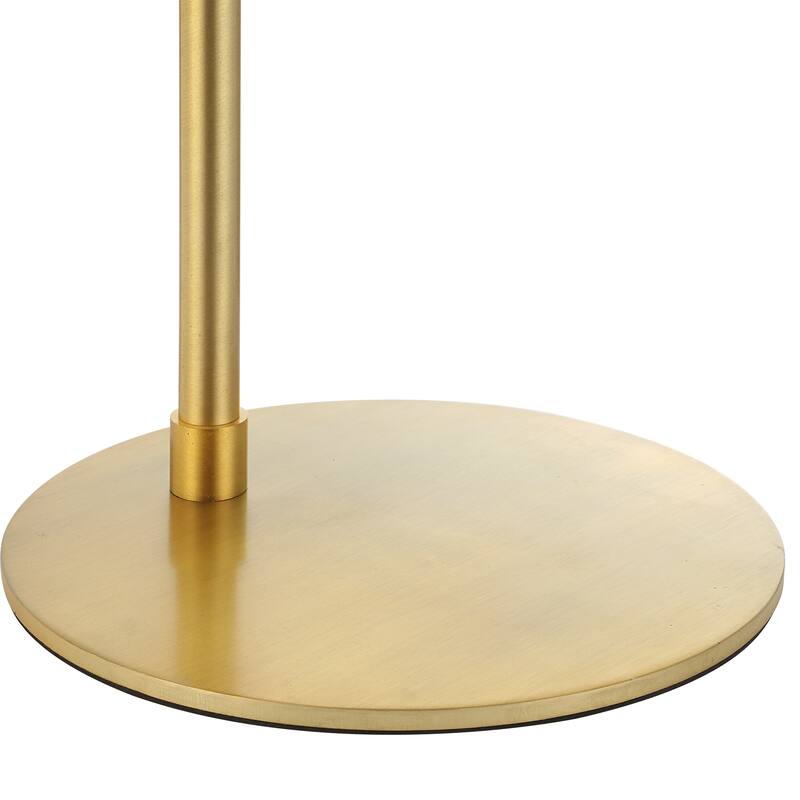 Contemporary Desk Lamp with Gold Finish and Cylinder Shade - 7.5"D x 25.75"W x 24.5"H