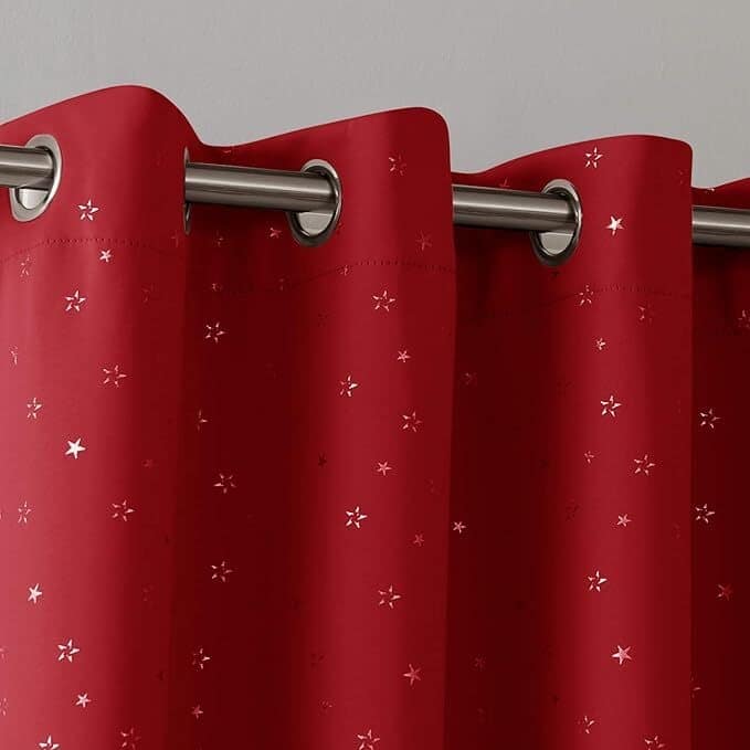 Silver Star Room Darkening Grommet Curtains 2 Panels