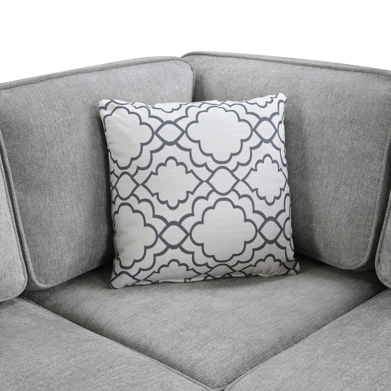 Roomfitters Convertible L-Shaped Sectional Sofa Bed with Dual Sleepers, Flip-Top Table, USB, Cup Holder & Storage