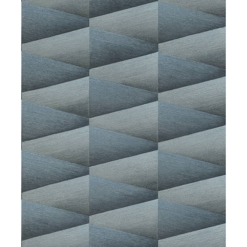 Advantage Shae Indigo Geo Wallpaper - 20.9 x 396 x 0.025