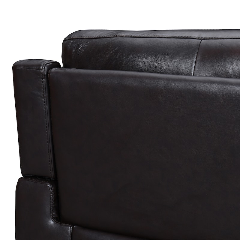 Lizette 65" Dove Grey or Brown Leather Power Recliner Loveseat with USB