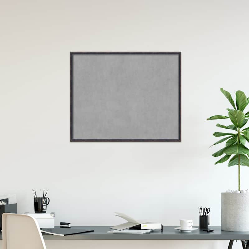 Amanti Art Dark Bronze Scoop Framed Magnetic Board