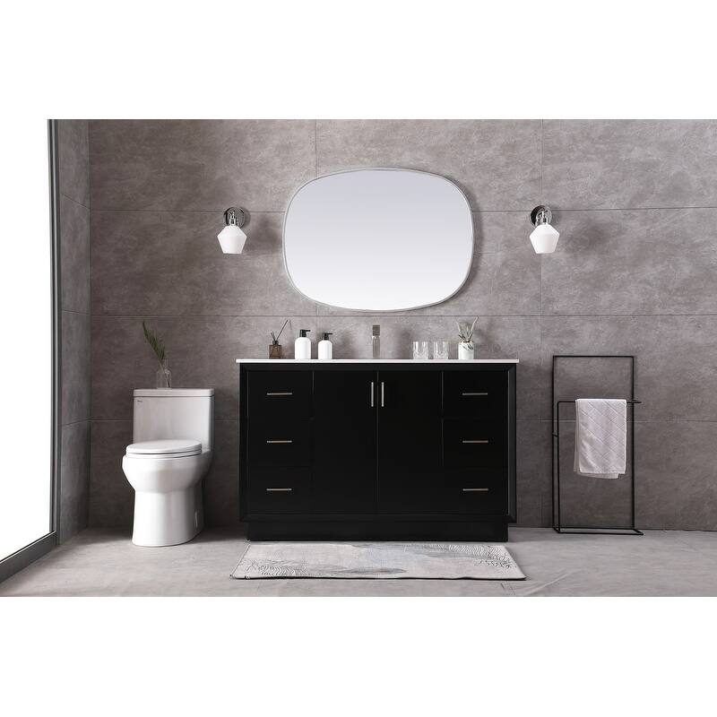 Elegant Lighting VF19654 Hayes 54" Free Standing Single Basin Vanity