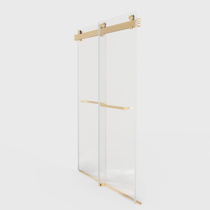 56-60 inches W *76 inches H Frameless Double Sliding
