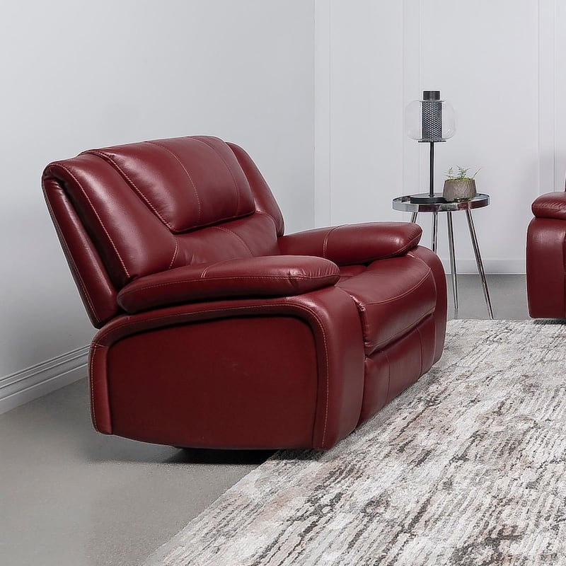 Elodie Upholstered Glider Recliner Chair - Red