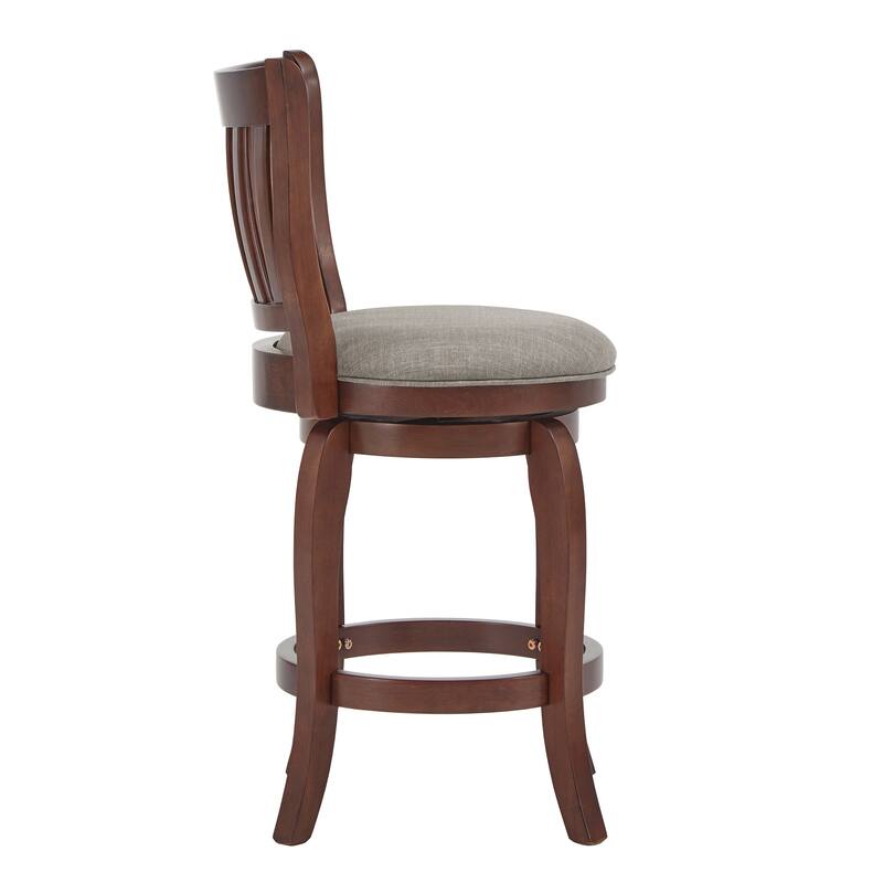 Ali Modern Linen High Back Swivel Stool by iNSPIRE Q Classic