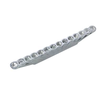 Utopia Alley Gleam 14 Crystal Pull Handle - Decorative Cabinet Drop Pull Handles for Cabinets, Chrome, 2.5" Center to Center