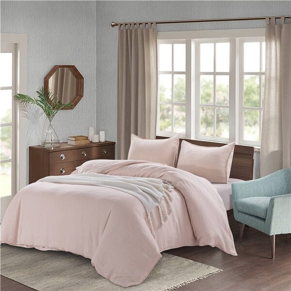 WHOLINENS Linen Duvet Cover with Pillow Shams 3 Pieces Set Basic Style On Sale Bed Bath Beyond 31617837