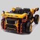 preview thumbnail 1 of 1, 24V Electric Ride On Car for Kids, 2-Seat with Remote Control, Music, Bluetooth, Electric Rear Dump, 3.11-4.97 MPH Speed Yellow
