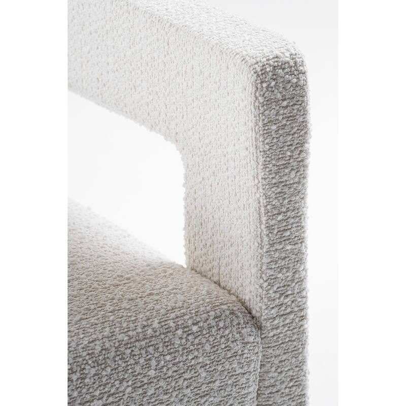 Modrest Drea Modern White Fabric Dining Chair