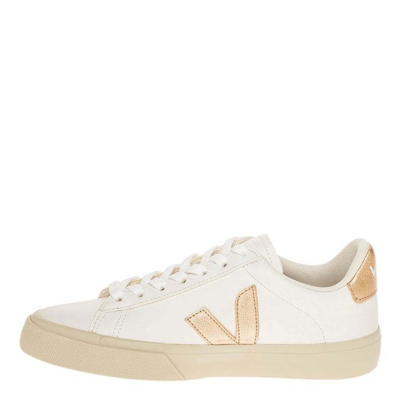 Veja Women's Campo Leather Sneakers in White and Platinum