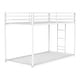 preview thumbnail 14 of 20, Furniture of America Ambell Modern Metal Low Profile Bunk Bed with Reversible Ladder