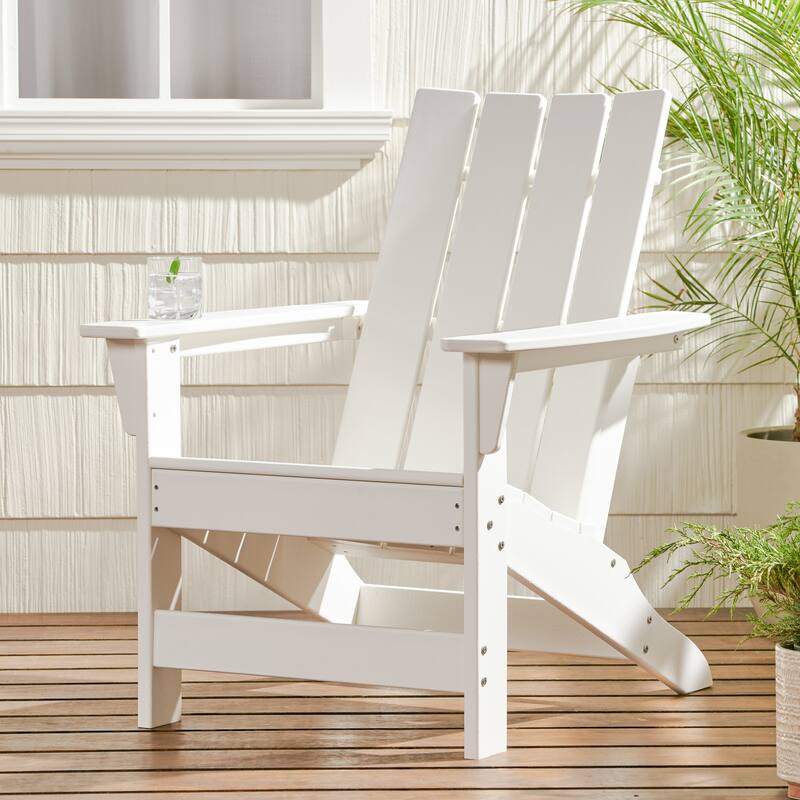 Encino Outdoor Resin Adirondack Chair by Christopher Knight Home - White