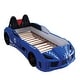 preview thumbnail 34 of 40, La Vetta Modern Twin Kid Platform Car Bed with LED Lights and Handheld Remote by Furniture of America
