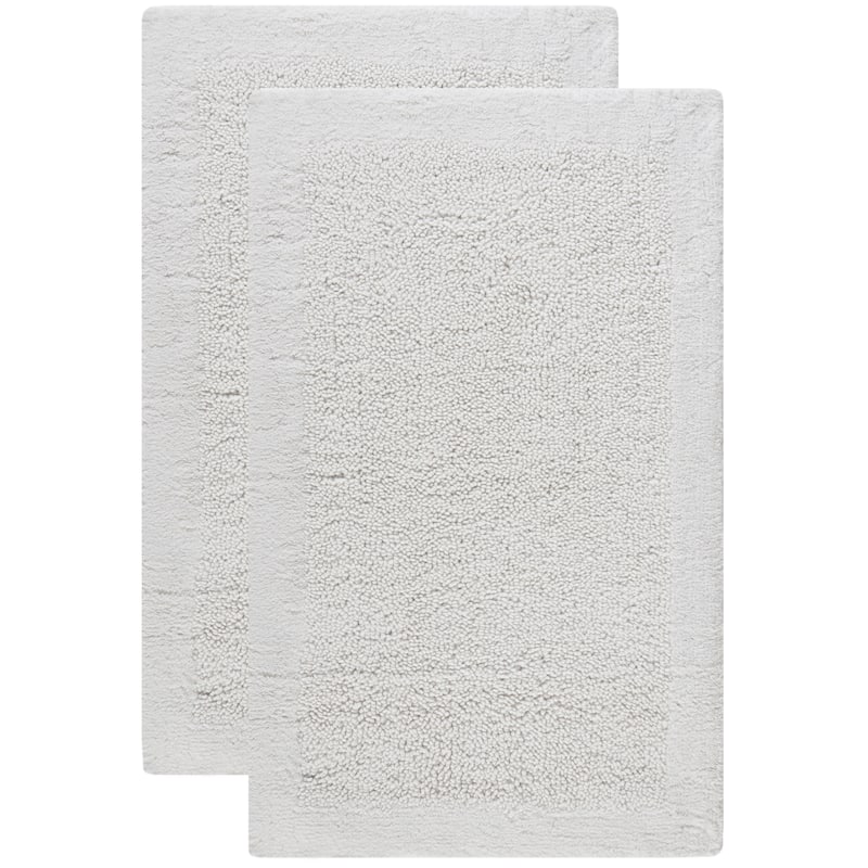 SAFAVIEH Home Plush Master Bathmat - White/White - 21"W x 34"L