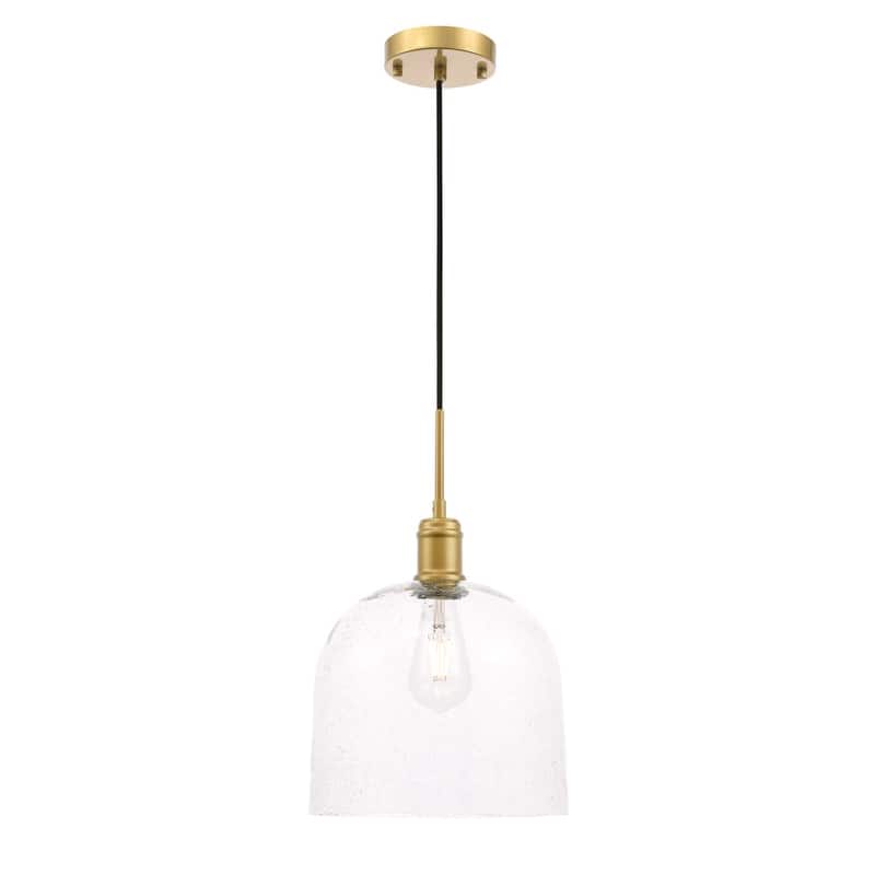 Candie 10-Inch 1-Light Clear Glass Pendant