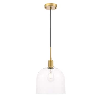 Candie 10-Inch 1-Light Clear Glass Pendant